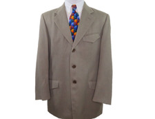 Giorgio Armani Collezioni Mens Solid Light Brown Blazer Jacket Sport Coat 42 R