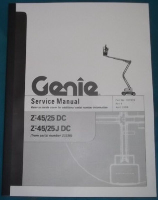 リピーター☘️ささぴょん様10:30 GENIE Z-45/25 DC Z-45/25J DC MANLIFT SERVICE SHOP REPAIR