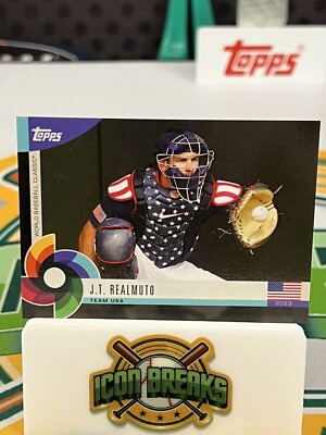2023 Topps World Baseball Classic Global Stars J.T. REALMUTO Black SP #39 USA