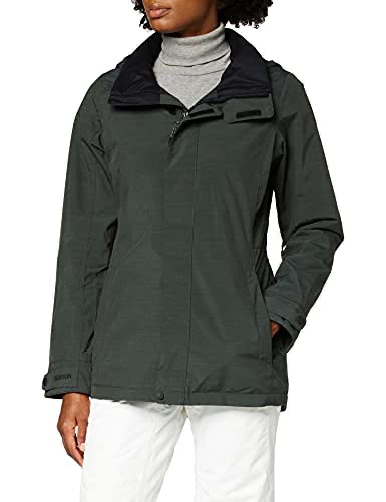 (TG. M) Burton Jet Set Giacca Da Snowboard, Donna, True Black Heather, M - NUOVO