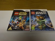 Wii STAR WARS III THE CLONE WARS and THE COMPLETE SAGA 2x  game bundle Both VGC