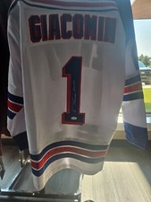Ed Giacomin Signed New York Rangers Jersey With JSA COA !! 🔥🔥