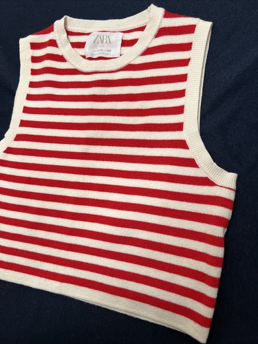 Zara Girls Stripped Knit Vest Size 11-12 CM152 Pre Owned - Picture 7 of 12
