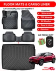 Car Floor Mats Liners for 2022-2026 Toyota Yaris Cross 3D TPE Full Set