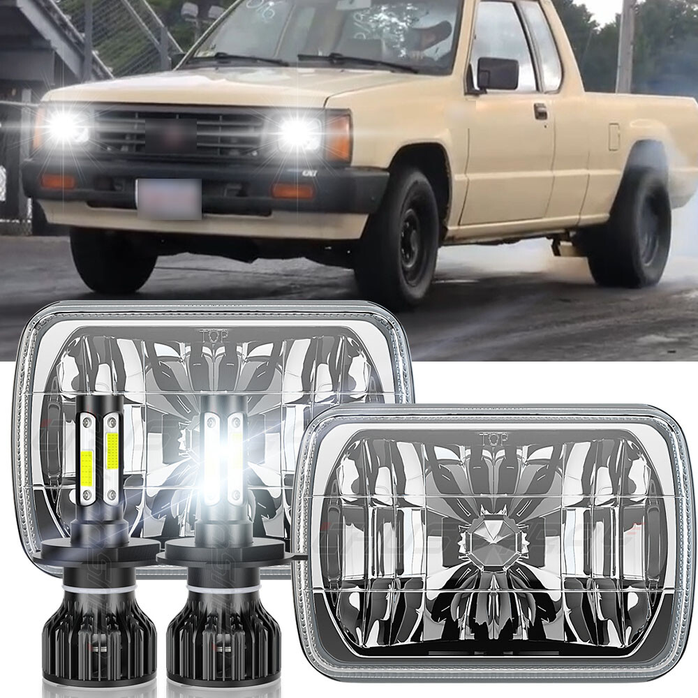 7x6 5x7 LED Headlights Hi/Lo Beam DOT H6054 for Nissan Mitsubishi Mighty Max