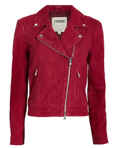 red suede moto jacket