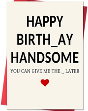 Funny Birthday Card Gifts for Men Him, Boyfriend Card Gifts for Bday, Birthday D