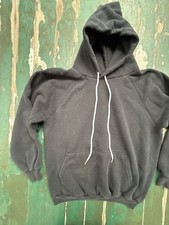 Vintage 1970s-80s Faded Black Hanes Hoodie