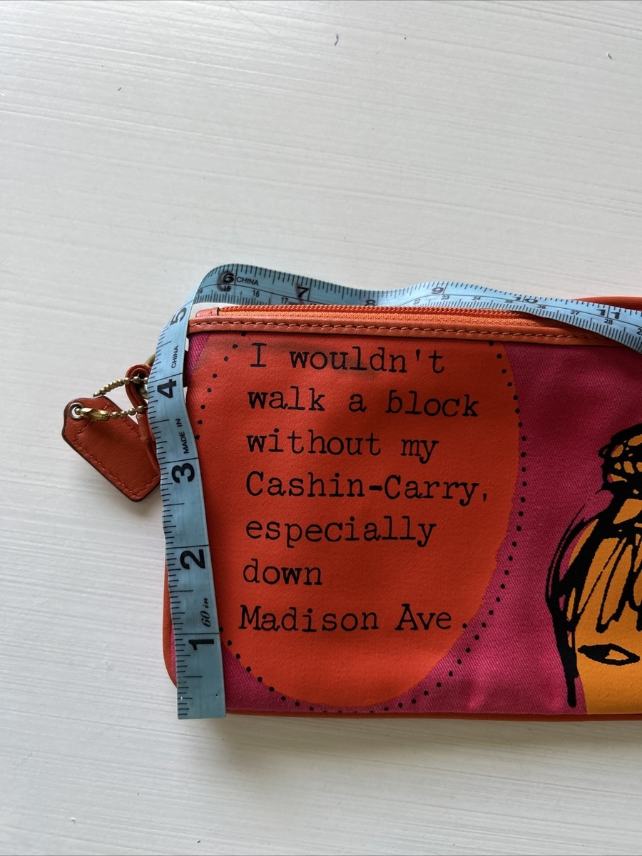Coach Bonnie Cashin pouch y2k コーチ がま口ポーチ Coach Bonnie Cashin Carry Wristlet Pouch Fuchsia / Orange Canvas