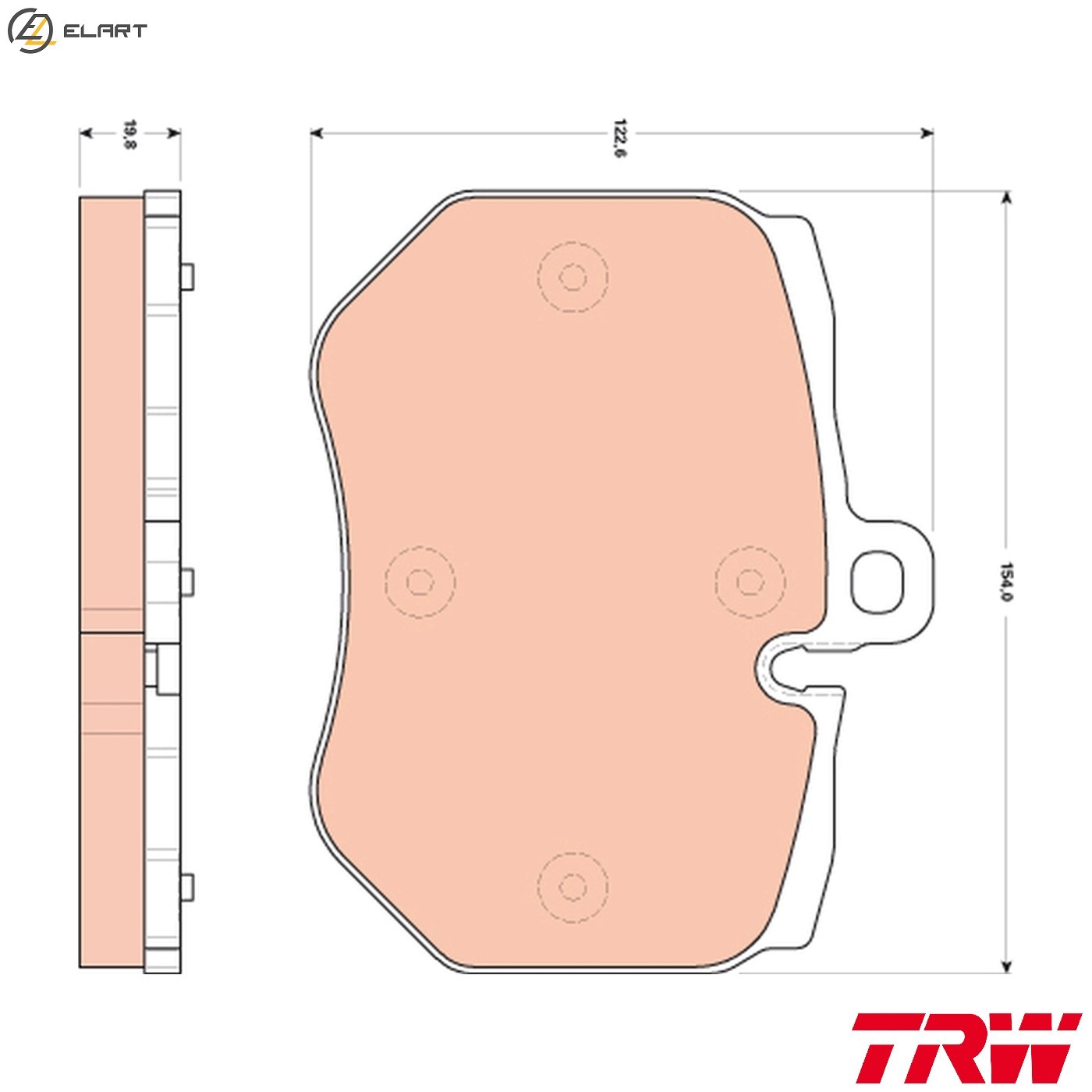 BRAKE PAD SET DISC BRAKE GDB1848 FOR AUDI A6/S6 Q7/SUV CNAA/CJWB/CTWA 3.0L 6cyl