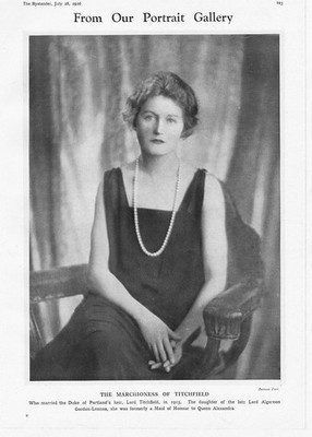 MARCHIONESS OF TITCHFIELD Ivy Cavendish-Bentinck - Antikdruck 1926