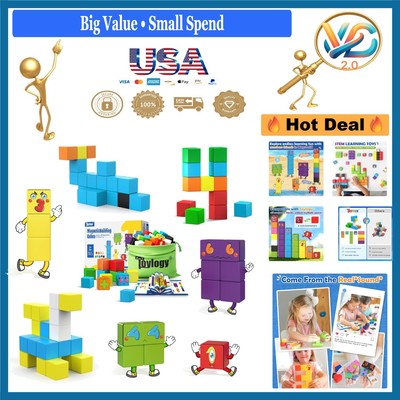 Magnetic Number Blocks STEM Educational Toy for Toddlers 3-8