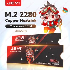 JEYI M.2 2280 Copper SSD Heatsink 400W/ m K with Thermal Pad for Laptop Desktop