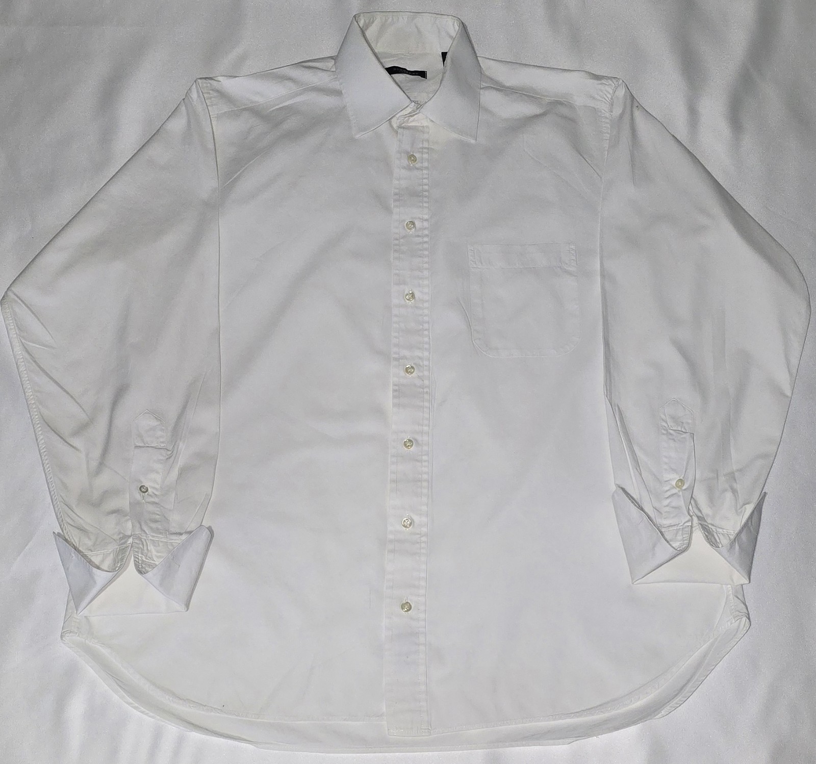 Used Men's 16 (35 Sleeves) Burberry London White Long Sleeve Shirt