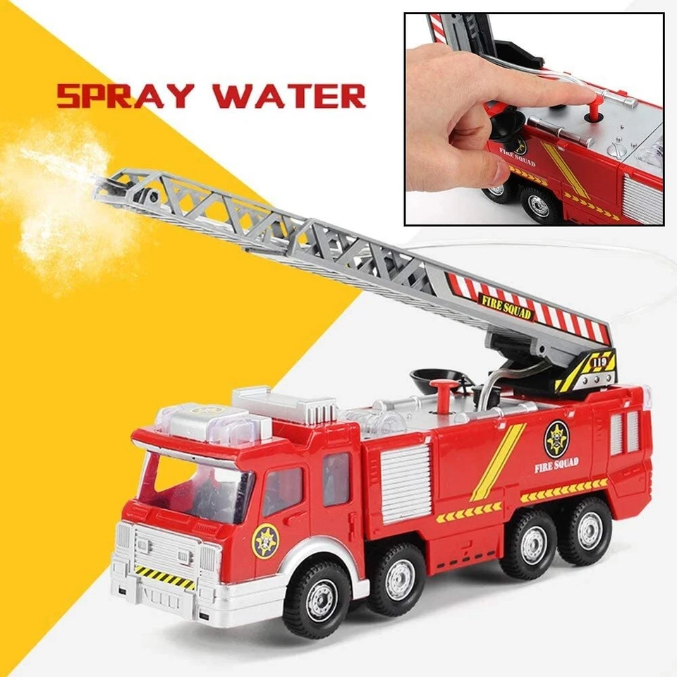 Toys for Kids Fire Engine Truck Toy With Light Sound Fire Safety Cars Boy Gift - Image 4 of 4