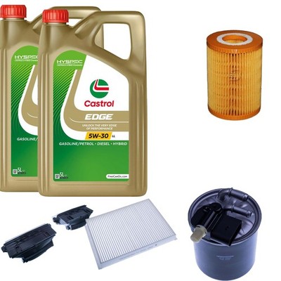 Inspektionspaket Castrol EDGE Titanium 5W-30 LL 10L für Mercedes GLE 350