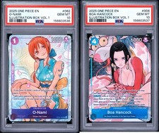 PSA 10 Boa Hancock & O-Nami One Piece Illustration Vol. 1 Promo Sequential Set