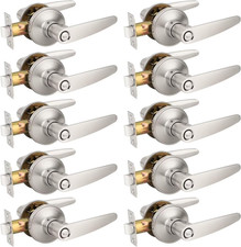 Probrico 10 Pack Privacy Door Lever Door Handle for Bedroom or Bathroom Keyless