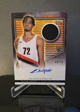 RPA #'d/75 🔥 RAYAN RUPERT RC SP 2023-24 Topps Midnight Orange Prism Rookie Auto