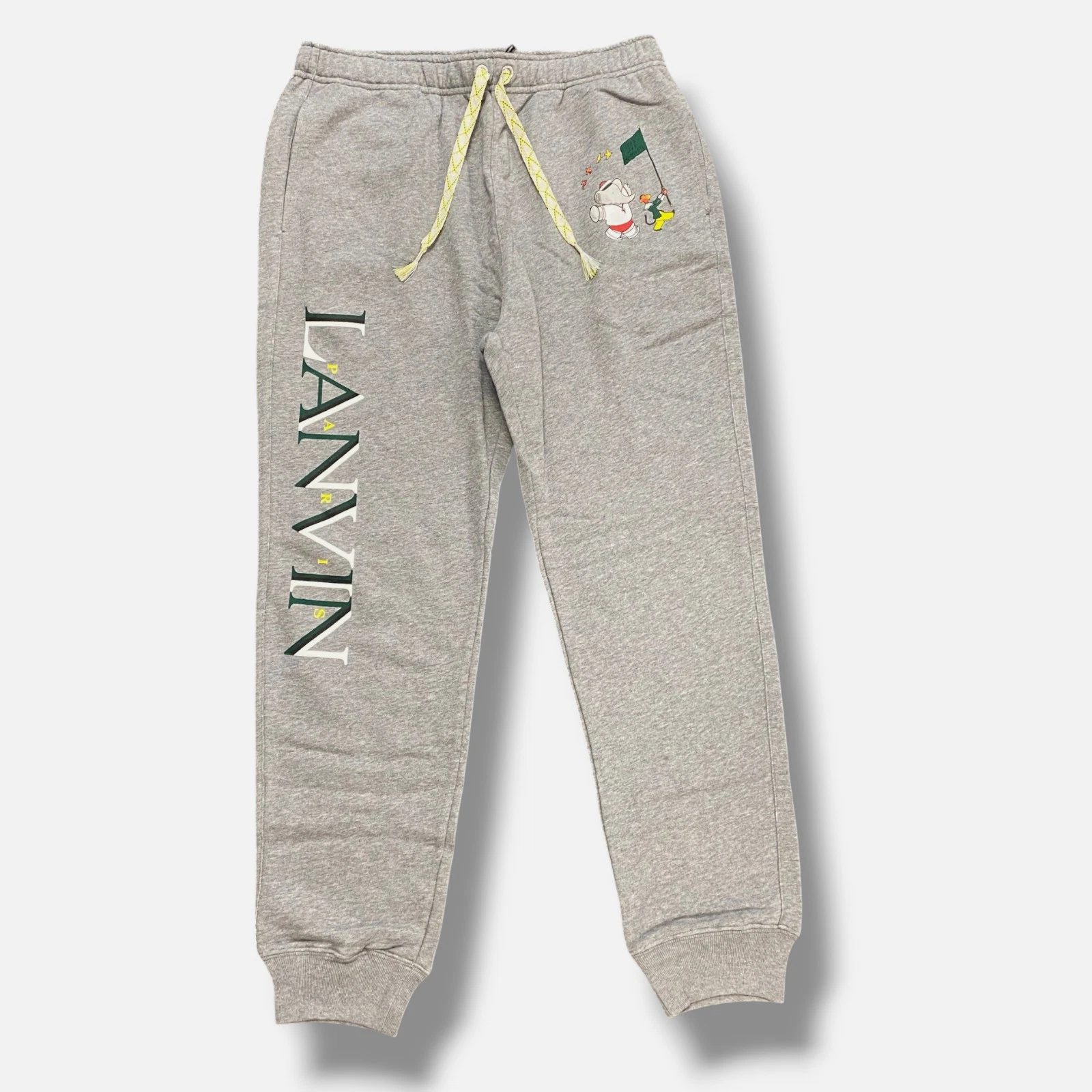 LANVIN Men's Gray Babar Elephant Joggers Sweatpants Size XL