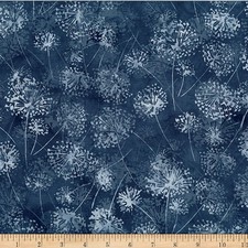 Hoffman Batiks Fabric - Bali Batik - Charcoal Dandelion X2625-55