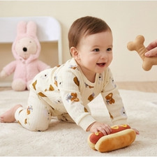 Premium Organic Cotton Kids Pajama Set - Playful Puppies Edition