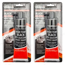 2pcs black High Temperature RTV Silicone Gasket Maker Anti-Freeze Oil Resistant