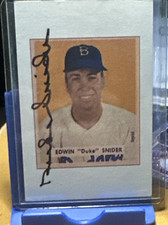 Topps 1989 Bowman Replicas Duke Snider Auto Card #1 - Brooklyn Dodgers