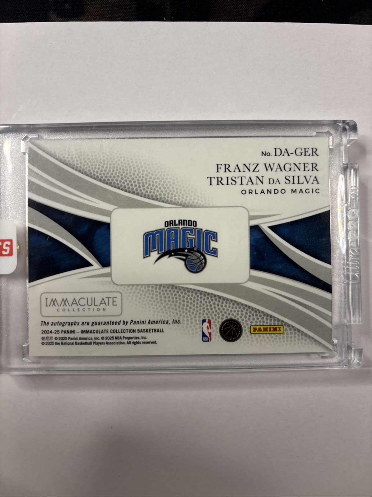2024-25 Immaculate Franz Wagner Tristan da Silva Dual Auto Autograph #/49 Magic view 7