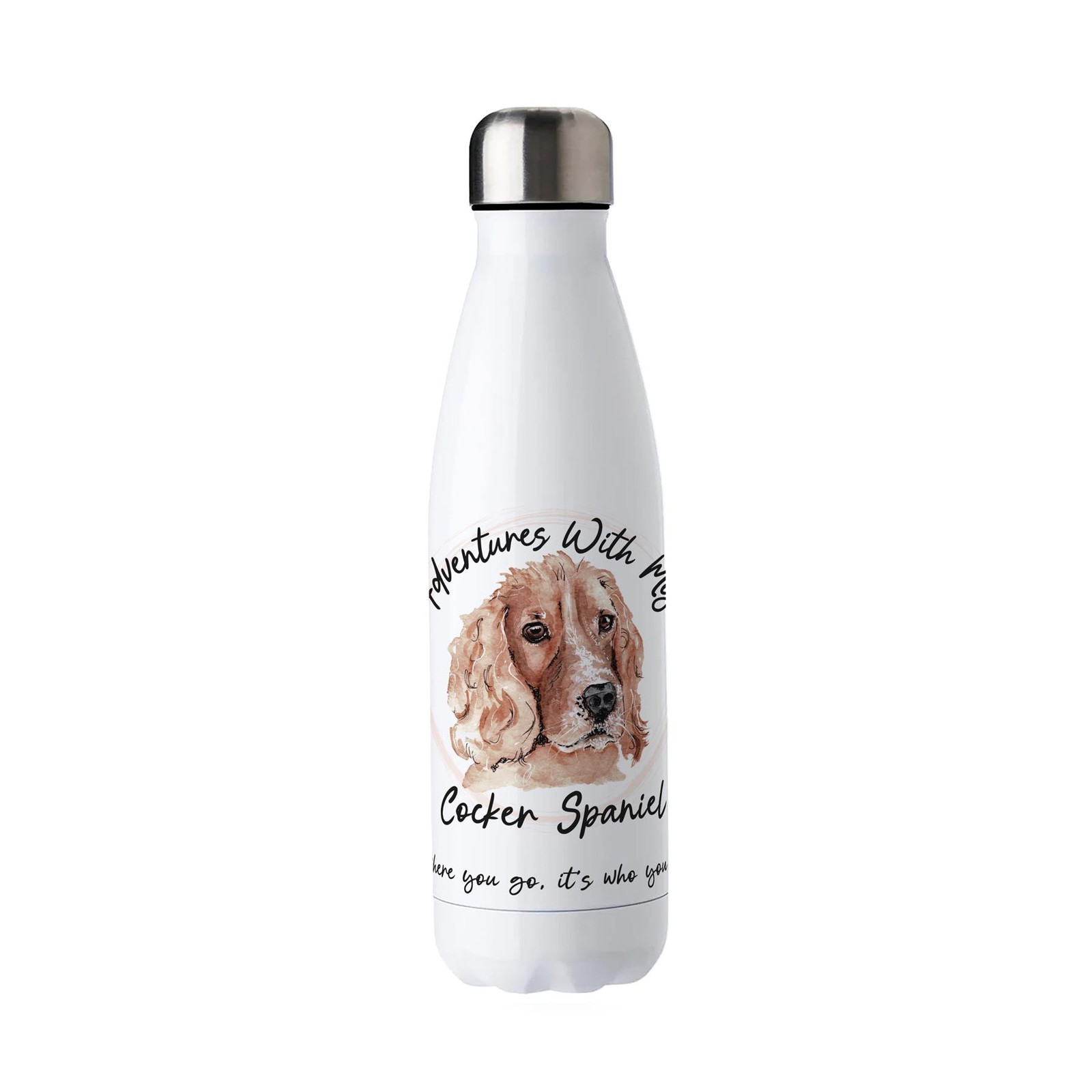 Adventures with My Cocker Spaniel Metal Water Bottle Gifts for Dog Lovers