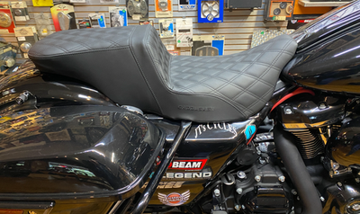 Saddlemen Tour Step-Up Lattice Stitch Seat for 2008-2025 Harley