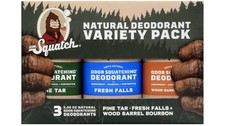 Dr. Squatch Men's Natural Deodorant Variety Pack, 2.65 oz 3-Pack 