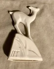 McCoy WHITE Matte FAWN 4 1/4 In. FLOWER BOWL ORNAMENT 1930’s