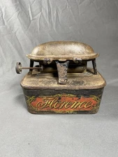 ANTIQUE FLORENCE KEROSENE CAST IRON SAD IRON STOVE HEATER, PARTS/REPAIR