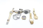 Fx7 Vintage Various Gents Quartz Seiko Wristwatches Inc SQ, Gold Tone Parts Only