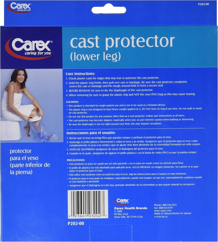 Protector fundido para piernas Carex - parte inferior de la pierna P202 Foto 2 de 2