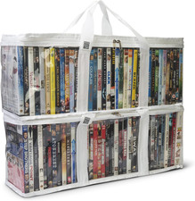 Made Easy Kit DVD Storage Bag - Clear PVC Organizer,Triple-Stitched Handles, Div