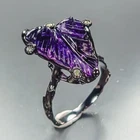 Jewellery 12 ct+ Natural Amethyst Ring 925 Sterling Silver Size 8 /R474185