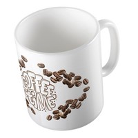 Kaffeetasse Kaffeebohnen Coffee Time Keramik Tasse Weiß Geschenkidee Souvenir Pr