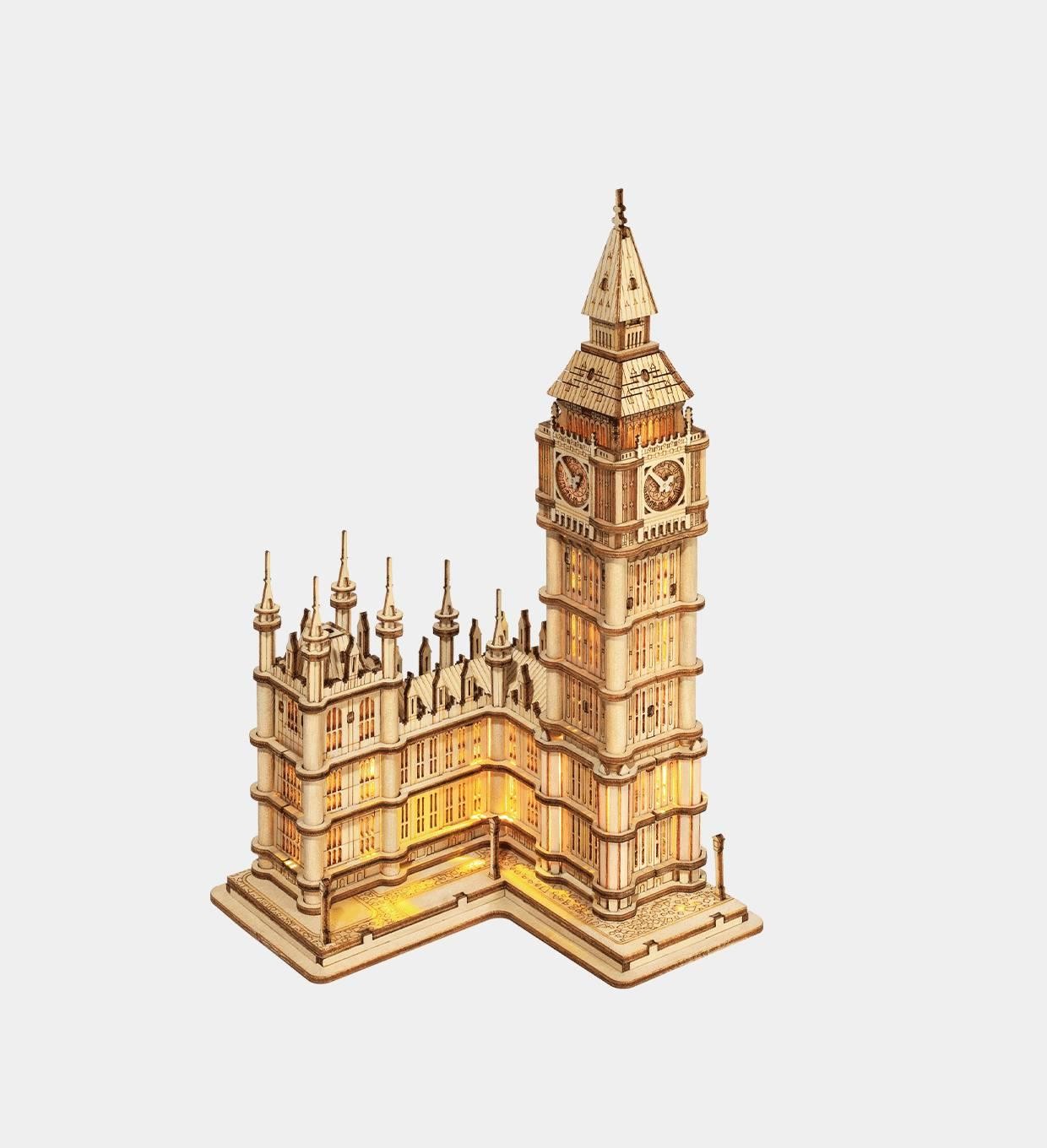 Robotime Big Ben 3D Wooden Puzzle with Light 228 Pieces
