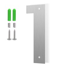3" 4" 5" 6" Stainless Steel House Number, Modern Floating Address Number 1 