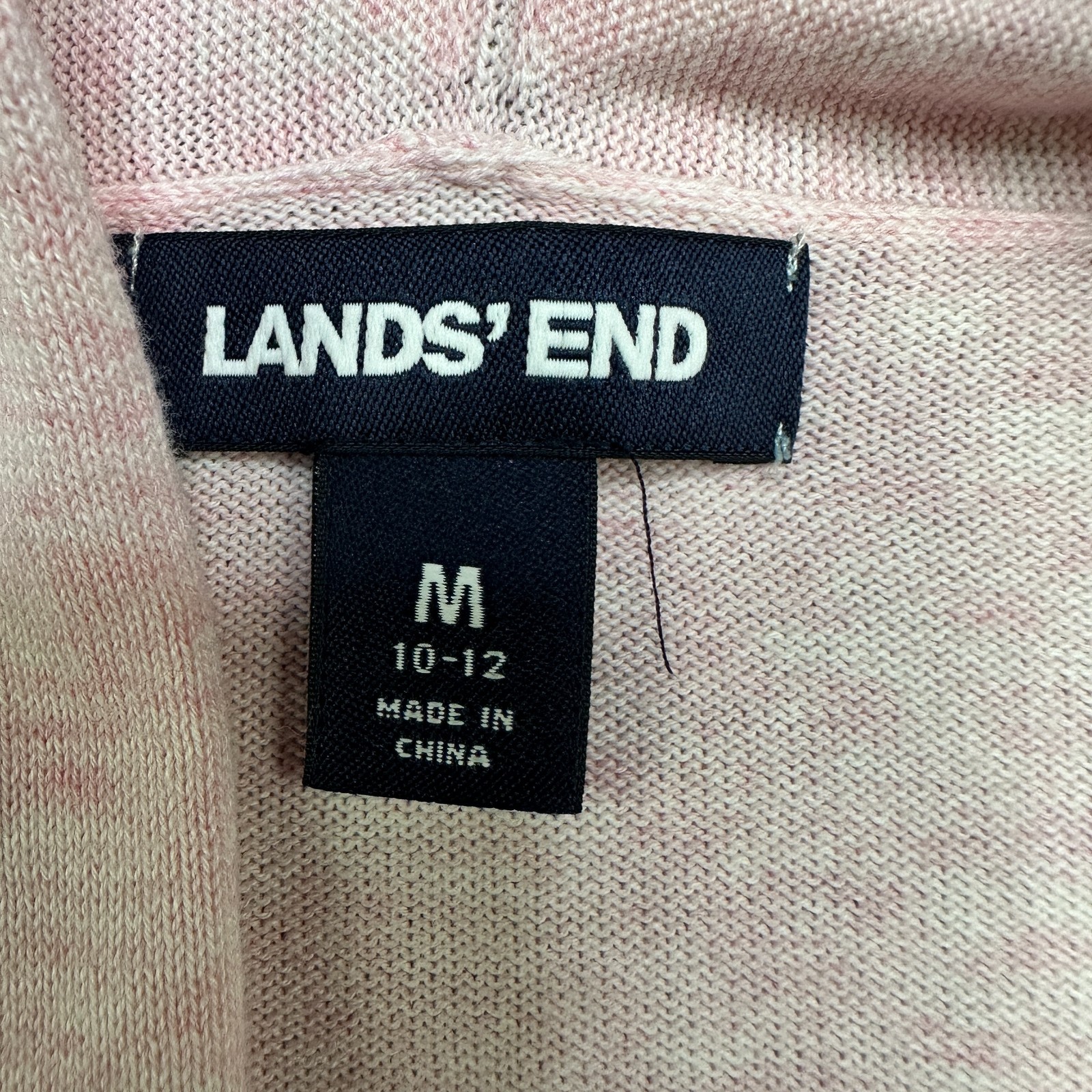 Lands End Cardigan Womens M Pink Ombre Open Front Sweater image 6