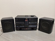 JVC Boombox PC-V88 Hyper Bass Equalizer AM/FM,Dual Cassettes,CD Input FULLY WORK