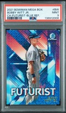 2021 Bowman Chrome Bobby Witt Jr. #BW Futurist Blue Mega Box Refractor /150 RC