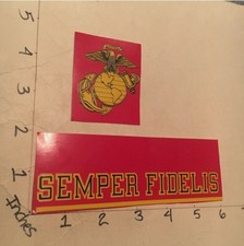 US Marine Corps Bumper Sticker/Decal set of 2 USMC New Old Stock