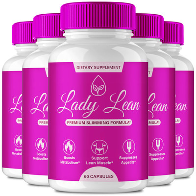 LadyLean Capsules, Official Lady Lean Supplement Pills (5 Pack)