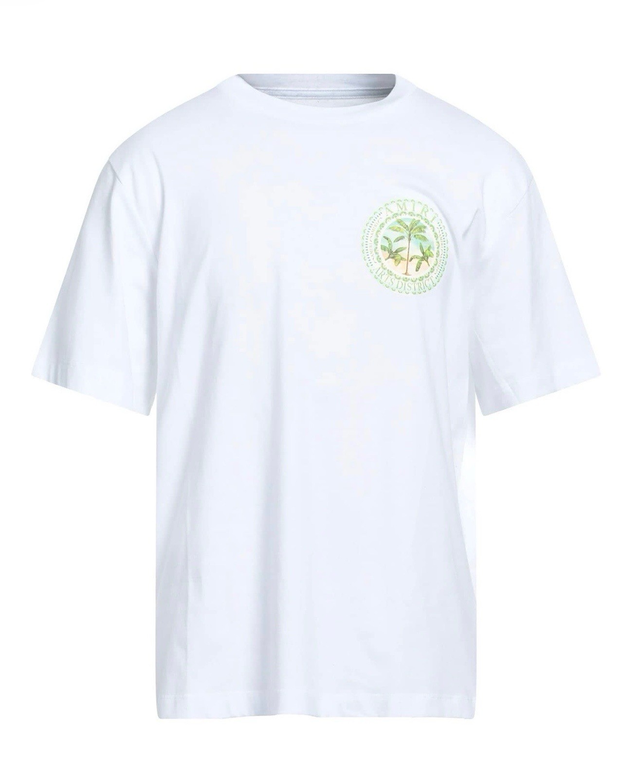 Mike Amiri Men’s Logo Tshirt  L White T Shirt Made In Italy Short Sleeve Palm