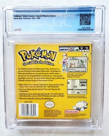 MINT Pokemon Yellow Sp Pikachu Nintendo GameBoy CGC 9.6 Box Only Graded WATA PSA