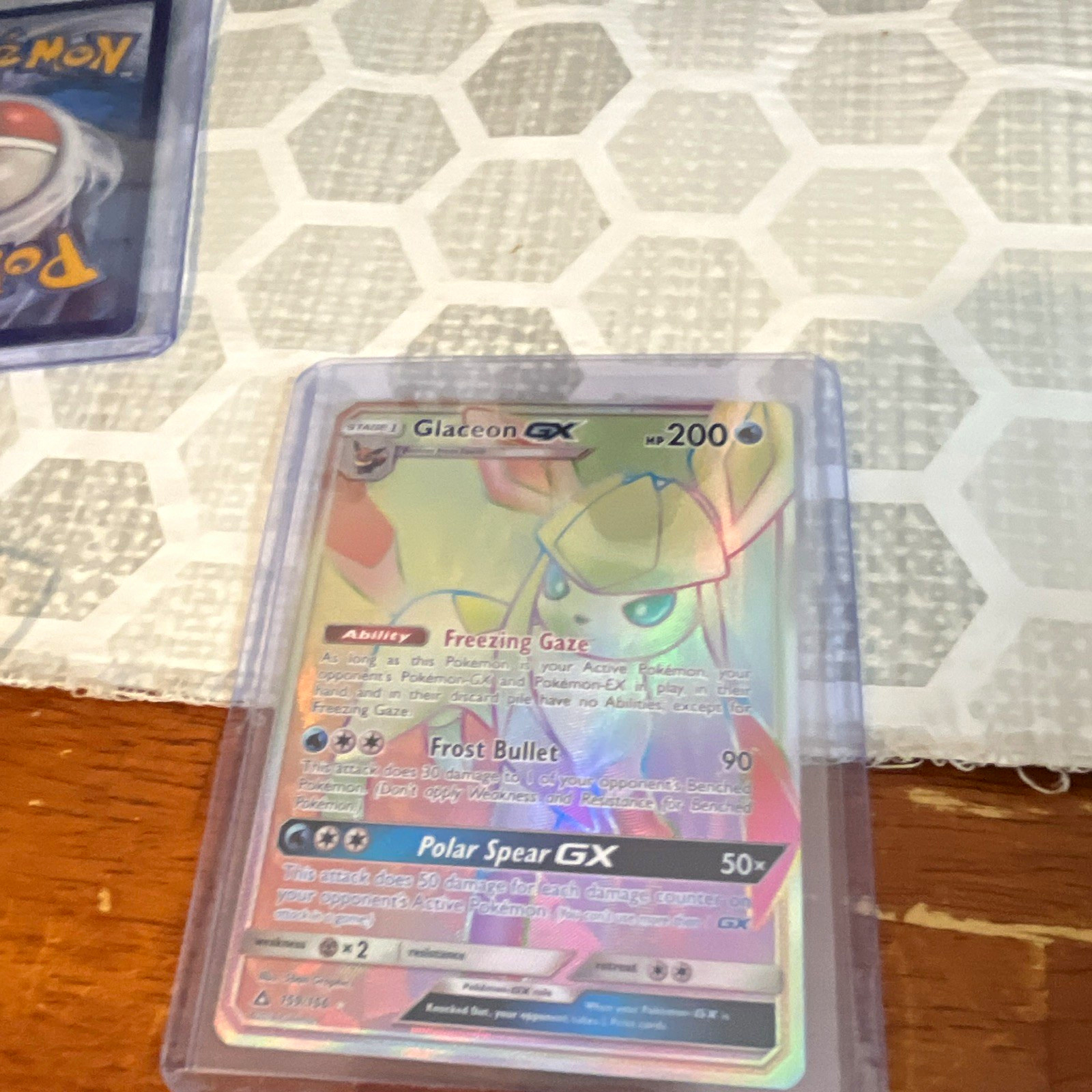 Glaceon GX 159/156 SM Ultra Prism Secret Rare Full Art Holo English 2018