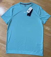 Reebok Men s Short Sleeve Crewneck Training Tech T-Shirt Aqua Size Small